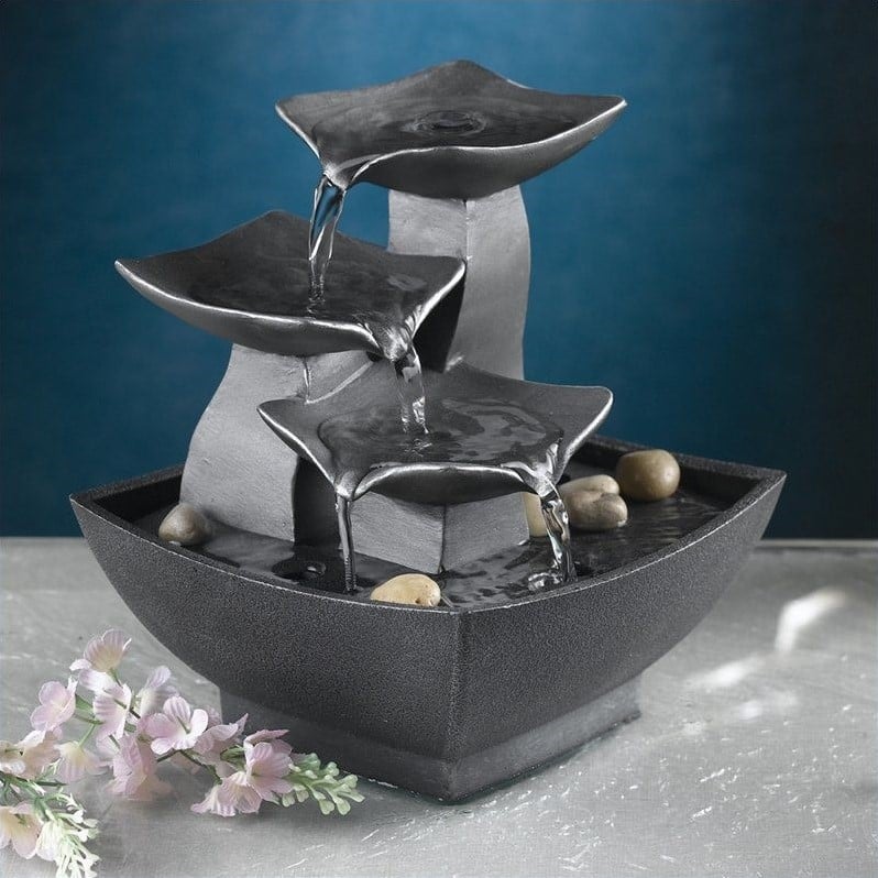 Jeco Tabletop Leaves Water Fountain