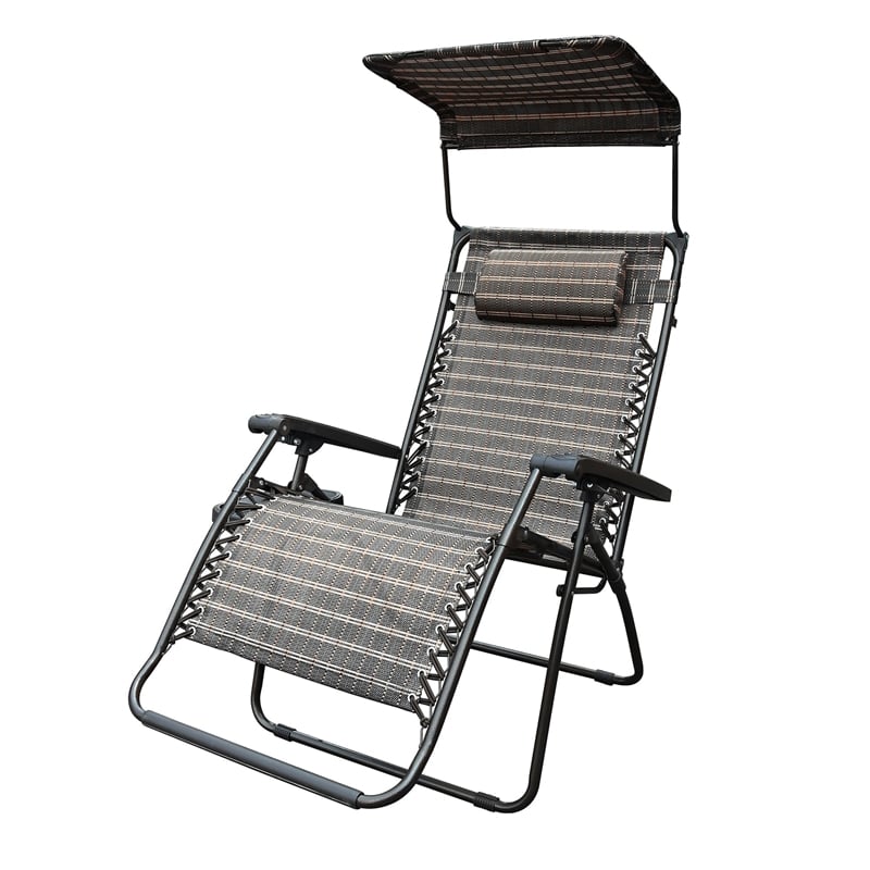 Jeco Oversized Zero Gravity Chair in Tan (Set of 2)