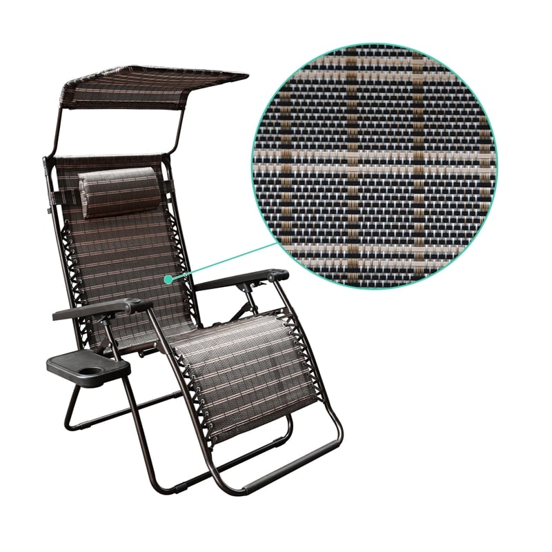 Jeco Oversized Zero Gravity Chair in Tan (Set of 2)