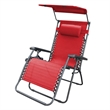 Jeco Oversized Zero Gravity Chair with Sunshade in Red