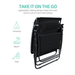 Jeco Oversized Zero Gravity Chair in Black (Set of 2)