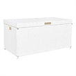 Jeco Wicker Patio Storage Deck Box in White