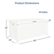 Jeco Wicker Patio Storage Deck Box in White