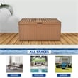 Jeco Wicker Patio Storage Deck Box in Honey