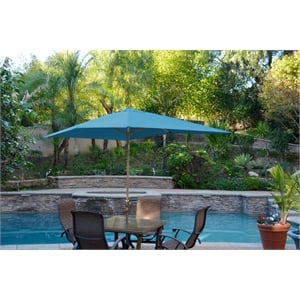 Jeco 6.5' x 10' Aluminum Patio Market Umbrella Tilt with Crank
