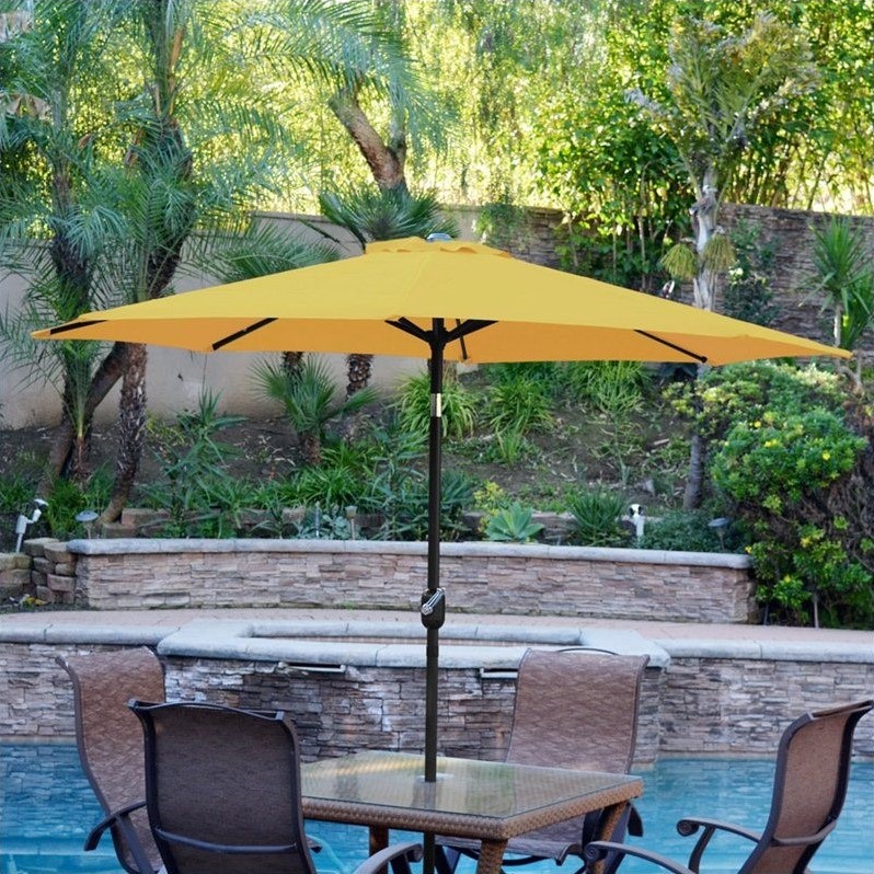 Jeco 9ft. Aluminum Patio Market Umbrella Tilt with Crank