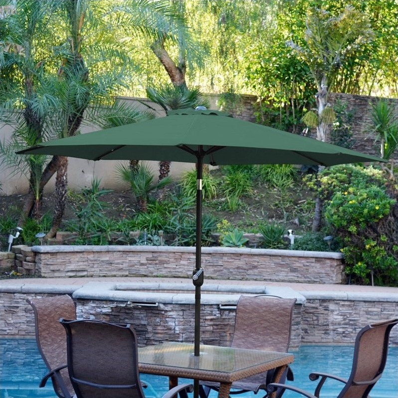 Jeco 9' Aluminum Market Patio Umbrella in Green