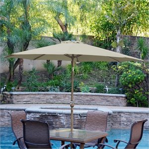 Jeco 9ft. Aluminum Patio Market Umbrella Tilt with Crank
