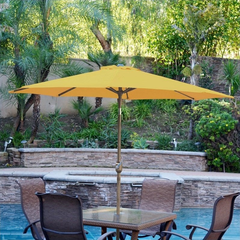 Jeco 9ft. Aluminum Patio Market Umbrella Tilt with Crank