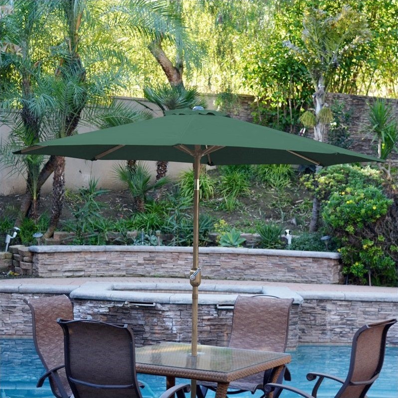Jeco 9ft. Aluminum Patio Market Umbrella Tilt with Crank