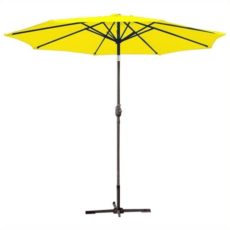Jeco 9ft. Aluminum Patio Market Umbrella Tilt with Crank