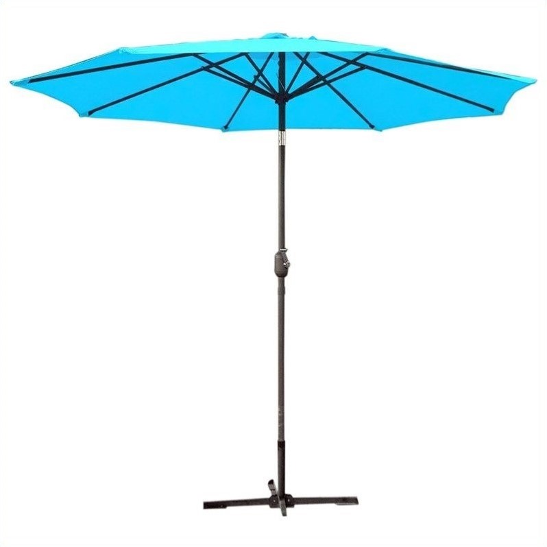 Jeco 9ft. Aluminum Patio Market Umbrella Tilt with Crank
