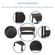 Jeco 4pc Wicker Conversation Set in Espresso with Tan Cushions