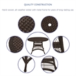 Jeco 5 Piece Wicker Patio Dining Set in Espresso and Tan