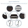 Jeco Resin Wicker Traditional Hanging Porch Swing in Espresso