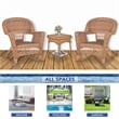 Jeco 3 Piece Resin Wicker Outdoor Patio Rocker Chair Set in Honey