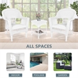 Jeco 3 Piece Wicker Conversation Set in White without Cushion