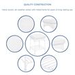 Jeco 3pc Wicker Rocker Chair Set in Black with Green Cushion