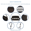Jeco Resin Wicker Traditional Hanging Porch Swing in Black