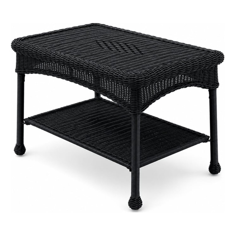 Black Resin Wicker Patio Furniture Coffee Table