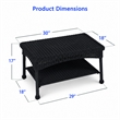 Black Resin Wicker Patio Furniture Coffee Table