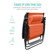 Jeco Oversized Zero Gravity Chair with Sunshade in Orange