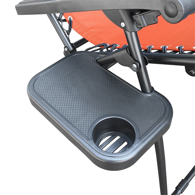 Jeco Oversized Zero Gravity Chair with Sunshade in Orange