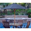 Jeco 9' Wood Market Patio Polyester Umbrella in Blue