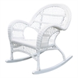 Jeco Rocker Wicker Chair in White