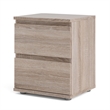 Tvilum Aurora Wood 2 Drawer Nightstand in Truffle