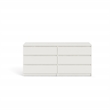Tvilum Scottsdale 6 Drawer Double Dresser in White Wood Grain