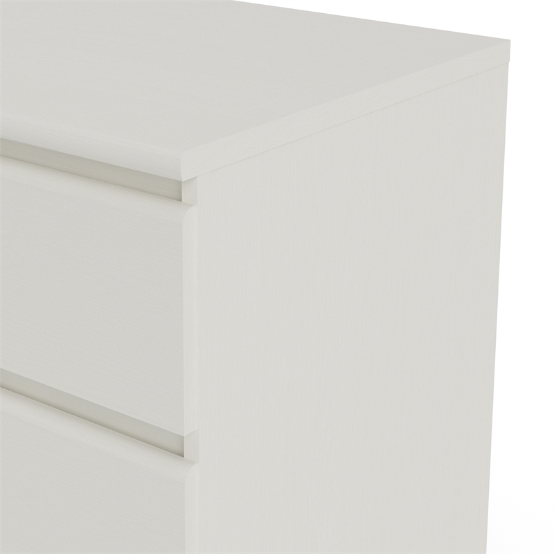 Tvilum Scottsdale 6 Drawer Double Dresser in White Wood Grain