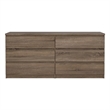 Tvilum Scottsdale Contemporary Wood Mahogany 6 Drawer Double Dresser