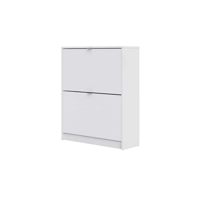 Tvilum Bright 2 Drawer Engineered Wood Shoe Cabinet in White