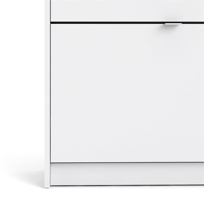 Tvilum Bright 2 Drawer Engineered Wood Shoe Cabinet in White