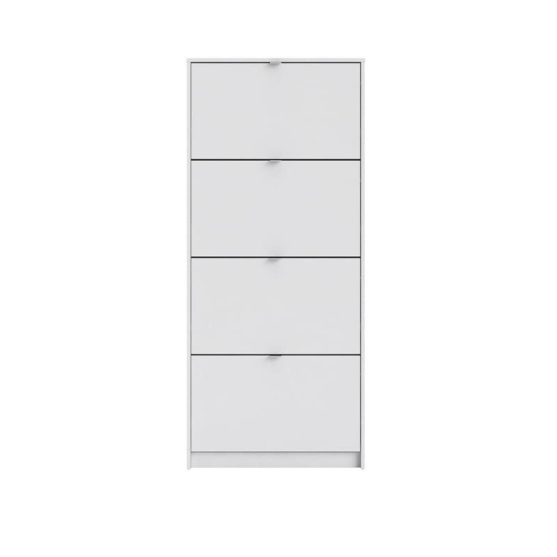 Tvilum Bright 4 Drawer Shoe Cabinet in White