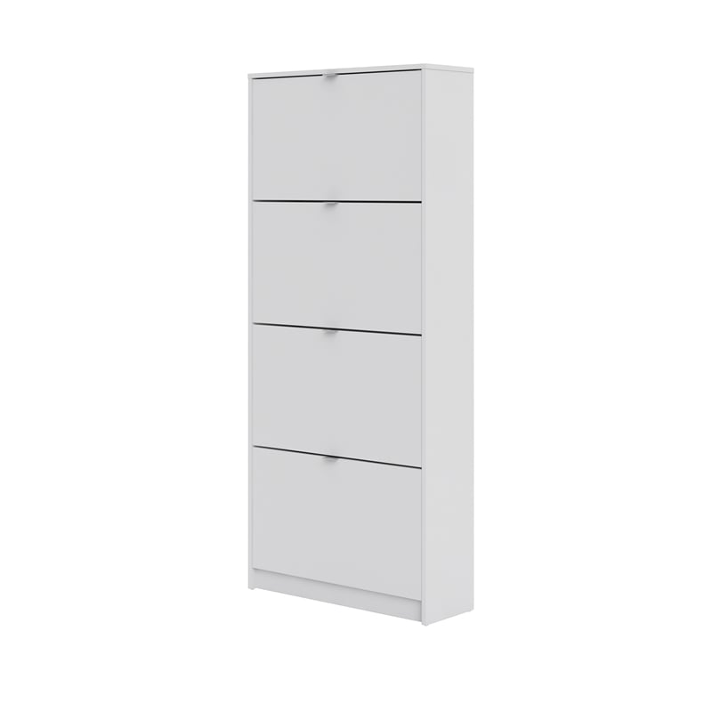 Tvilum Bright 4 Drawer Shoe Cabinet in White