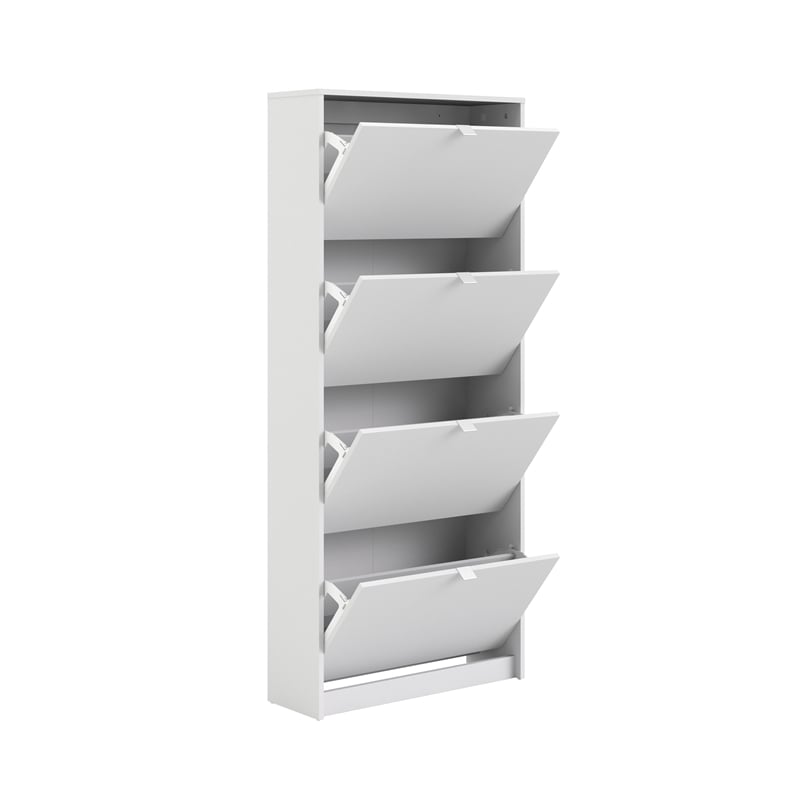 Tvilum Bright 4 Drawer Shoe Cabinet in White