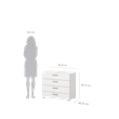 Tvilum Austin 4 Drawer Chest in White