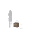 Tvilum Austin 2 Drawer Nightstand in Truffle