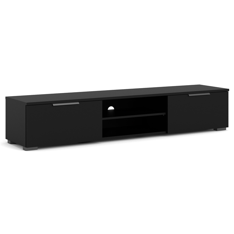 Tvilum Match 2 Drawer 2 Shelf TV Stand in Black Matte