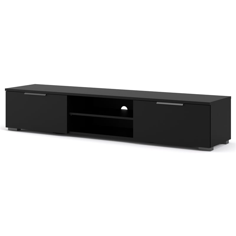 Tvilum Match 2 Drawer 2 Shelf TV Stand in Black Matte