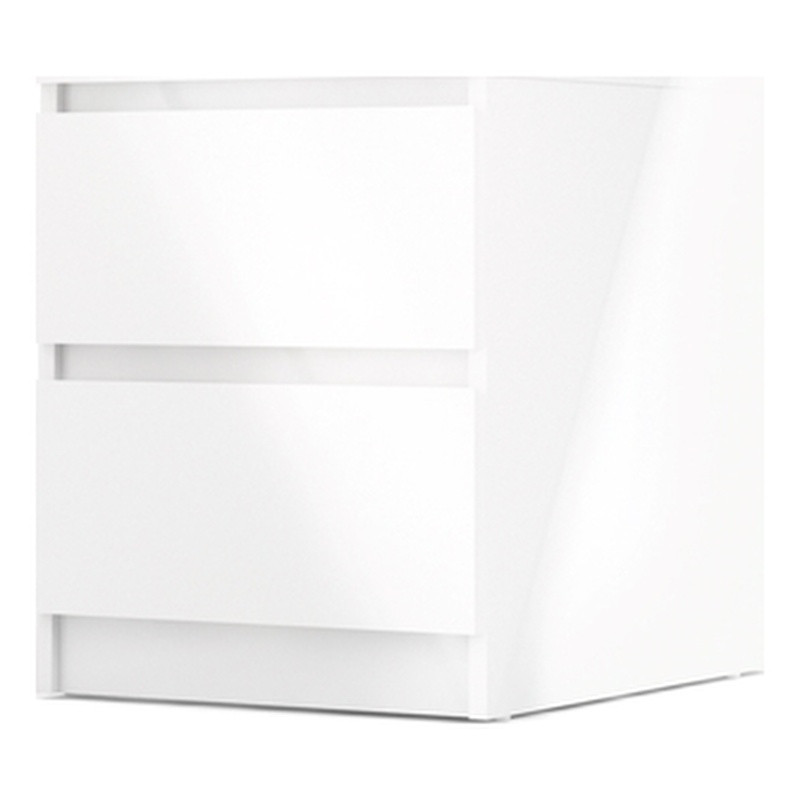Tvilum Scottsdale 2 Drawer Nightstand in White High Gloss
