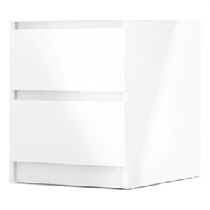 Tvilum Scottsdale 2 Drawer Nightstand in White High Gloss