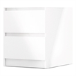 Tvilum Scottsdale 2 Drawer Nightstand in White High Gloss