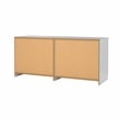 Tvilum Scottsdale Engineered Wood 6 Drawer Double Dresser in White High Gloss
