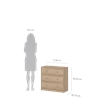 Tvilum Portland 3 Drawer Chest in Jackson Hickory