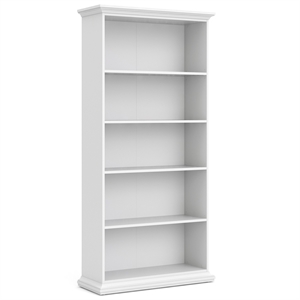Tvilum Sonoma 5 Shelf Bookcase in White