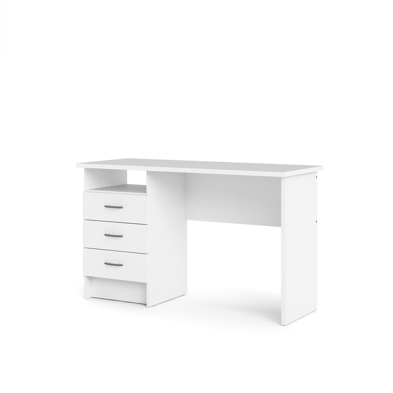 Tvilum Whitman 3-Drawers Engineered Wood Writing Desk in White