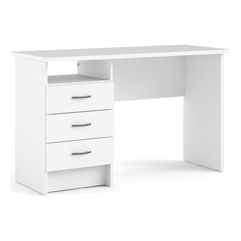 Tvilum Whitman 3-Drawers Engineered Wood Writing Desk in White